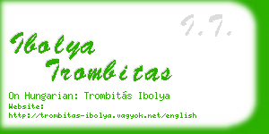 ibolya trombitas business card